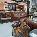 Madison Aged Leather 2 Seater Sofa - Vintage Cigar at Online8 Furniture Auckland NZ