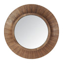 Madrid Walnut Wooden Round Mirror 90cm at Online8 Furniture Auckland NZ