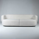Maison 3 Seater Sofa in beige premium polyester with a low-slung modern profile