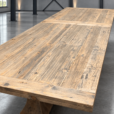 Maison Reclaimed Boat Wood Dining Table - 4000mm at Online8 Furniture Auckland NZ