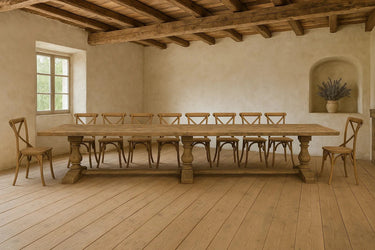 Maison Reclaimed Wood Dining Table - 4000mm at Online8 Furniture Auckland NZ