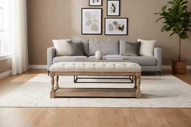 Maison Tufted Upholstered Bench at Online8 Furniture Auckland NZ