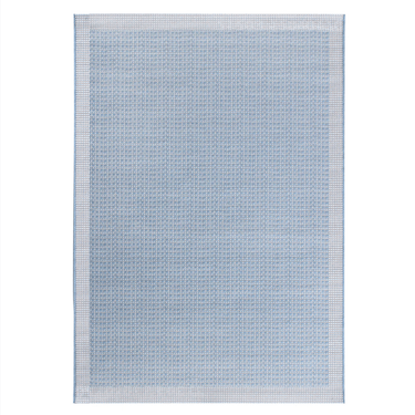 Makana Indoor/Outdoor Border Light Blue Rug at Online8 Furniture Auckland NZ