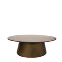 Malibu Oval Coffee Table | Warm Iron Brown & Brass at Online8 Furniture Auckland NZ