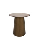 Malibu Round Side Table | Warm Iron Brown & Brass at Online8 Furniture Auckland NZ