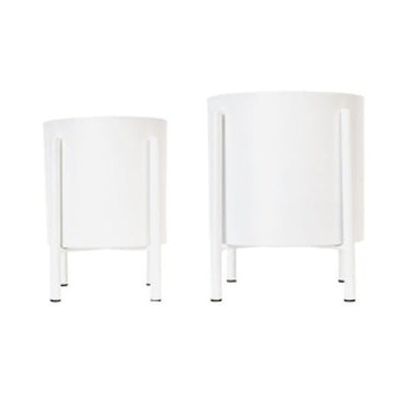 Malik Planters on Stands Set/2 - White at Online8 Furniture Auckland NZ