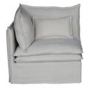 Malta Slipcover Modular Sofa - Crnr+1+Crnr+Ottoman - Salt & Pepper at Online8 Furniture Auckland NZ