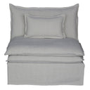 Malta Slipcover Modular Sofa - Crnr+2+1+Crnr+2 Ottomans - Salt & Pepper at Online8 Furniture Auckland NZ