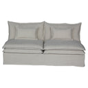 Malta Slipcover Modular Sofa - Crnr + 2 Seater + Crnr + Ottoman - Salt & Pepper at Online8 Furniture Auckland NZ