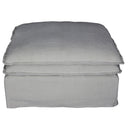 Malta Slipcover Modular Sofa - Crnr + 2 Seater + Crnr + Ottoman - Salt & Pepper at Online8 Furniture Auckland NZ
