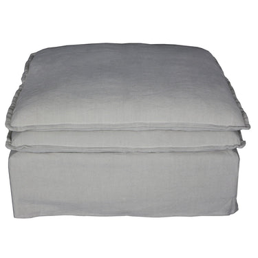 Malta Slipcover Modular Sofa - Crnr + 2 Seater + Crnr + Ottoman - Salt & Pepper at Online8 Furniture Auckland NZ