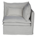 Malta Slipcover Modular Sofa - Crnr + 2 Seater + Crnr + Ottoman - Salt & Pepper at Online8 Furniture Auckland NZ