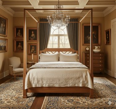 Marbella 4-Post Queen Bed at Online8 Furniture Auckland NZ