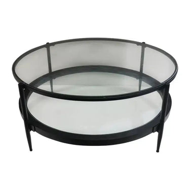 Marbella Round Coffee Table - Black at Online8 Furniture Auckland NZ