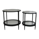 Marbella Side Table Set/2 - Black at Online8 Furniture Auckland NZ