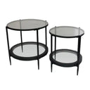 Marbella Side Table Set/2 - Black at Online8 Furniture Auckland NZ