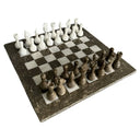 Large Marble Chess Set - Brown & White at Online8 Furniture Auckland NZ