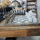 Large Marble Chess Set - Brown & White at Online8 Furniture Auckland NZ