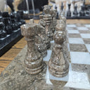 Large Marble Chess Set - Brown & White at Online8 Furniture Auckland NZ