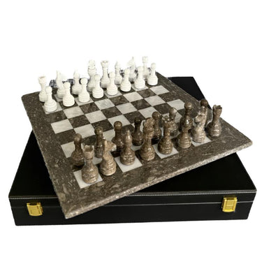 Marble Chess Set with Suitcase at Online8 Furniture Auckland NZ