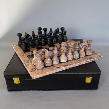 Marble Chess Set with Suitcase at Online8 Furniture Auckland NZ