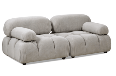 Marcel Corduroy 2 Seater Modular Sofa - Grey at Online8 Furniture Auckland NZ