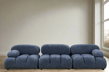 Marcel Corduroy Modular Sofa - Blue at Online8 Furniture Auckland NZ