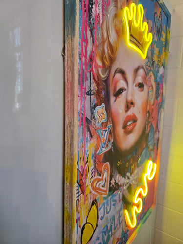 Marilyn Pop Wall Art with Neon Lights at Online8 Furniture Auckland NZ