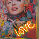 Marilyn Pop Wall Art with Neon Lights at Online8 Furniture Auckland NZ