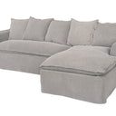 Marsala Slip Cover Sofa with Reversible Chaise - Grey at Online8 Furniture Auckland NZ