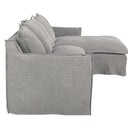 Marsala Slip Cover Sofa with Reversible Chaise - Grey at Online8 Furniture Auckland NZ