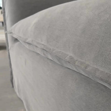 Marsala Slip Cover Sofa with Reversible Chaise - Grey at Online8 Furniture Auckland NZ