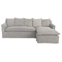 Marsala Slip Cover Sofa with Reversible Chaise - Grey at Online8 Furniture Auckland NZ