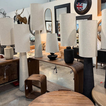 Mattia Floor Lamp - Stone 170cm at Online8 Furniture Auckland NZ