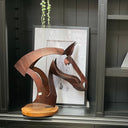 Maverick Equine Sculpture – Bronze & Teak at Online8 Furniture Auckland NZ