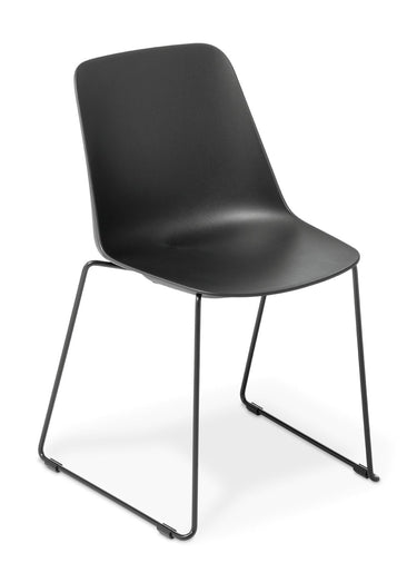Max Sled Chair - Black at Online8 Furniture Auckland NZ
