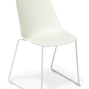 Max Sled Chair - White at Online8 Furniture Auckland NZ