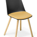 Max Timber Legs Chair -seat Upholstered - White at Online8 Furniture Auckland NZ
