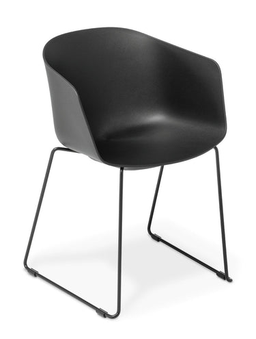 Max Tub Sled Chair - Black at Online8 Furniture Auckland NZ