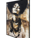 Me Being Afro Hand Painted Framed Canvas Wall Art at Online8 Furniture Auckland NZ