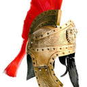 Medieval Armor Roman Helmet with Red Hair Plume at Online8 Furniture Auckland NZ