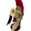 Medieval Armor Roman Helmet with Red Hair Plume at Online8 Furniture Auckland NZ