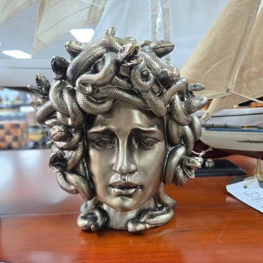 Medusa Head Sculpture - Antique Bronze at Online8 Furniture Auckland NZ