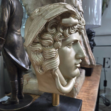 Medusa Statue on Stand - Gold at Online8 Furniture Auckland NZ