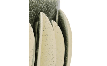 Melia 3D Ceramic Vase - Olive at Online8 Furniture Auckland NZ