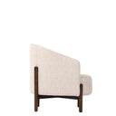 Memphis Tub Chair | Natural Fabric & Dark Oak at Online8 Furniture Auckland NZ