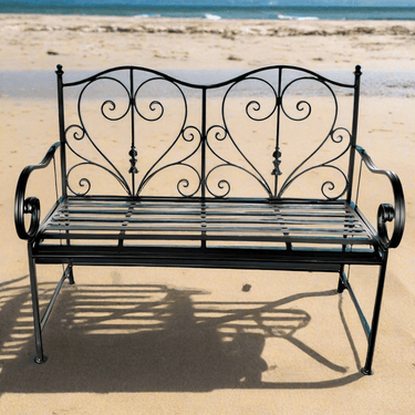 Metal Bench with Arms at Online8 Furniture Auckland NZ