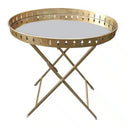 Metal Cross Table - Gold at Online8 Furniture Auckland NZ
