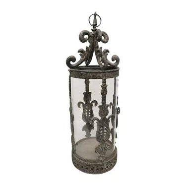 Metal French Lantern with Glass Insert at Online8 Furniture Auckland NZ