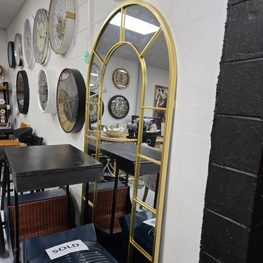 Arch Gold Metal Floor Mirror at Online8 Furniture Auckland NZ